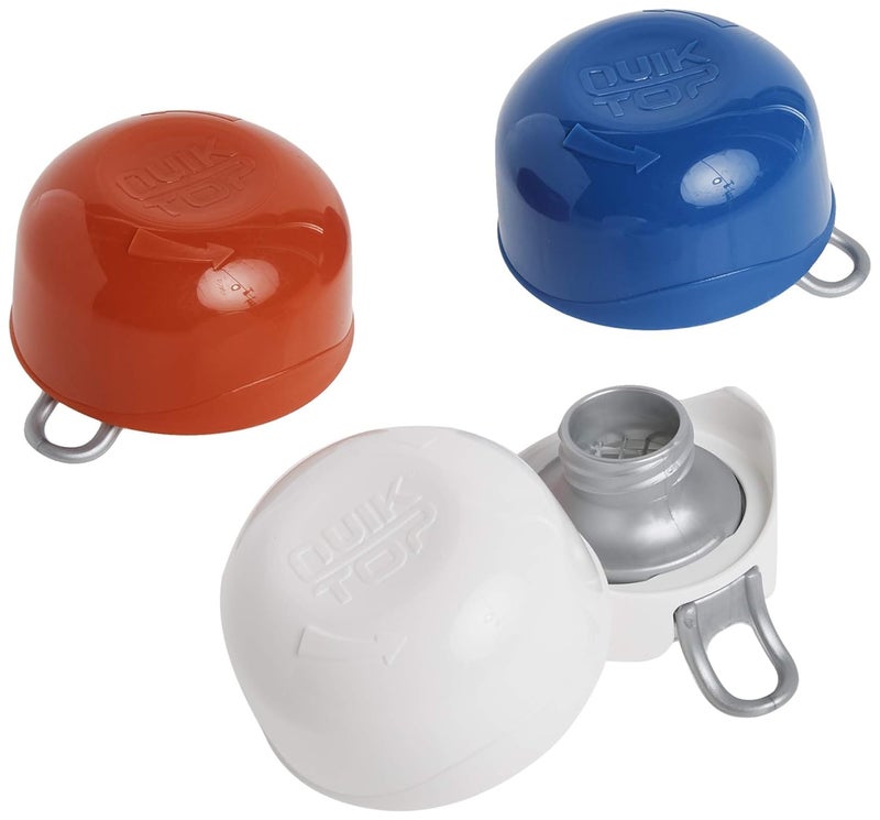 Compac Industries COMPAC Home Quiktop Can Cap from Compac, Keep Carbonated Drinks Fresh & Fizzy, Turn Cans Into Bottles, Can Cover, Safety Top for Can Drinks, Red/White/Blue - Pack of 3 - Image 1